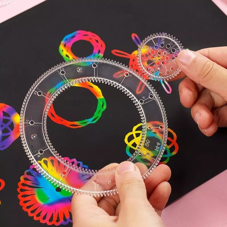 Educational Spirograph Drawing Tool Ultra Deluxe Kit - The Classic is Back!