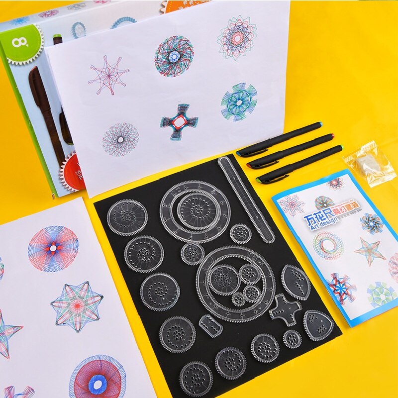 Educational Spirograph Drawing Tool Ultra Deluxe Kit - The Classic is Back!