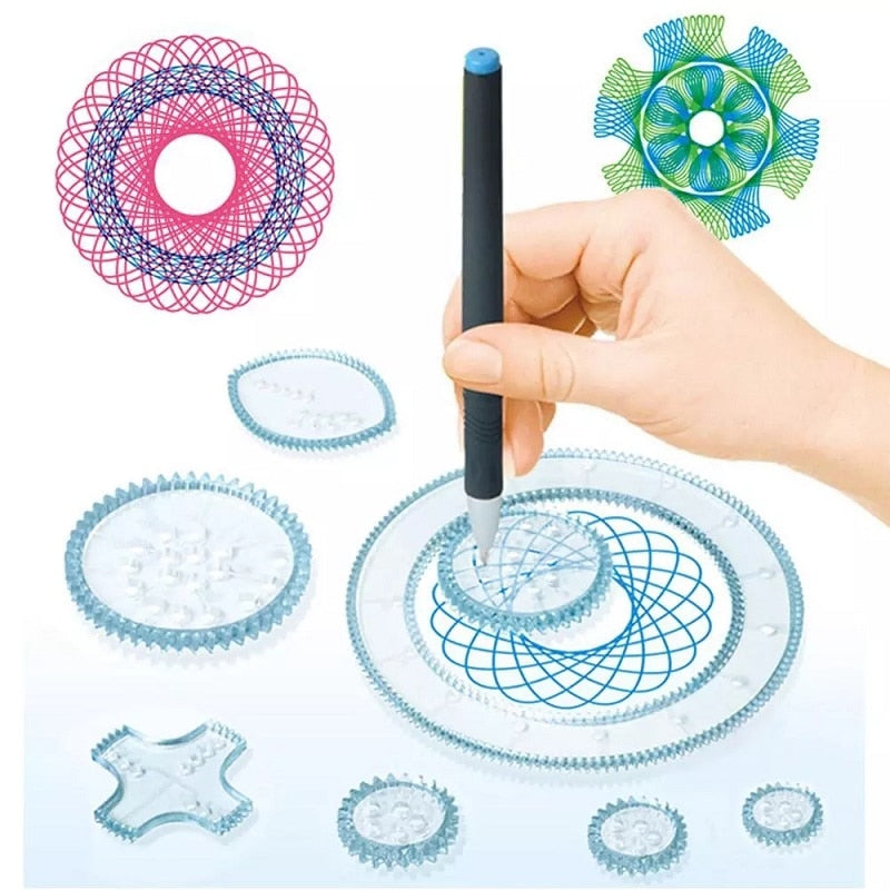 Educational Spirograph Drawing Tool Ultra Deluxe Kit - The Classic is Back!