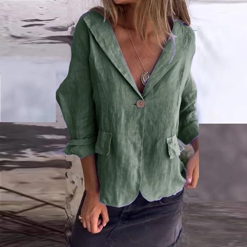 Image of Elaine | Women's Collared Button-Down Blouse