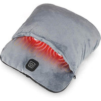 Electric Heated Foot Warmer and Shiatsu Massager with Vibration Massage Pouch