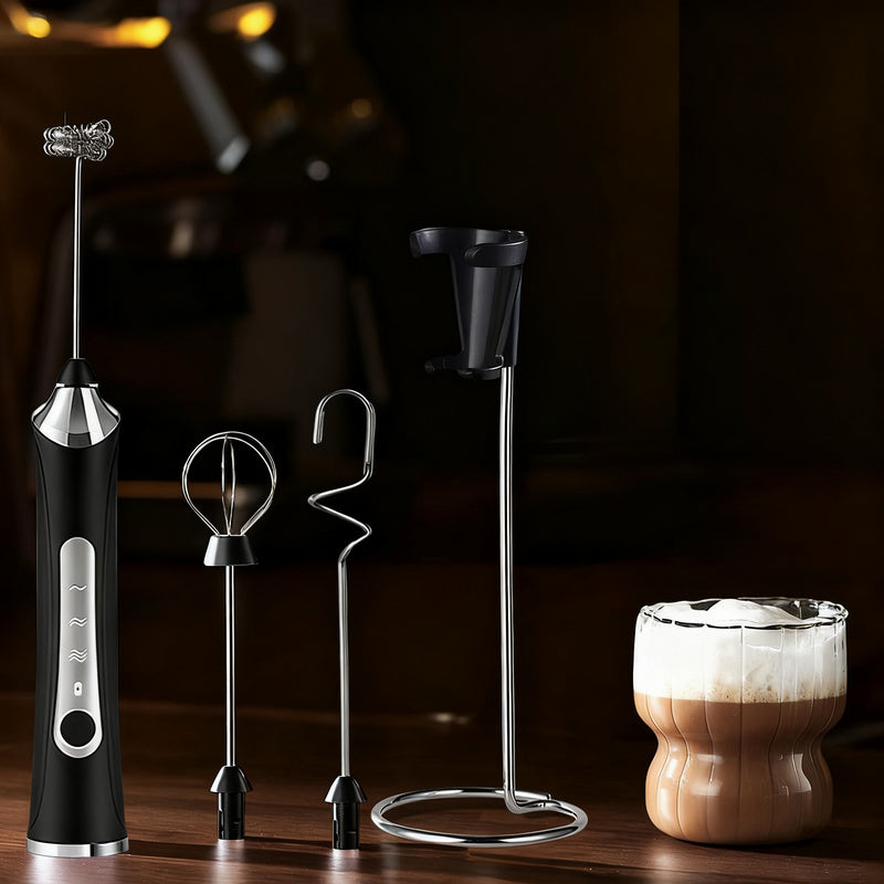 Electric Milk Frother and Accessories