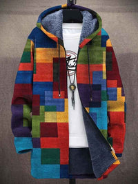 Elegant Art-Inspired Women's Cardigan - Luxurious Statement Knit Cardigan with Artistic Pattern & Soft Feel