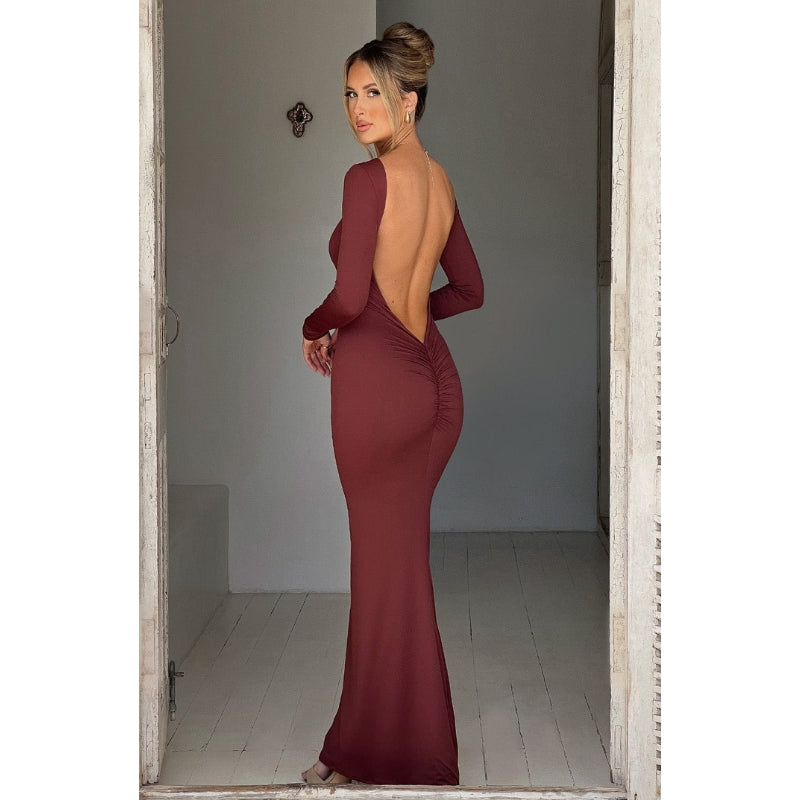 Elegant Backless Long Dress Anya