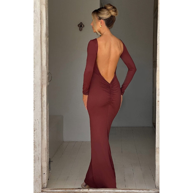 Elegant Backless Long Dress Anya