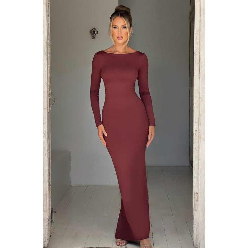 Elegant Backless Long Dress Anya