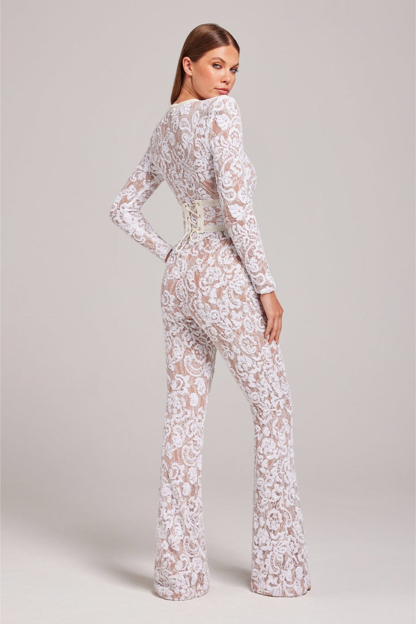 Elegant Evening Jumpsuit with V-Neck - Juliette