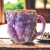 ArtisanAura Stone Mug - Unique Handcrafted Gemstone Vessel