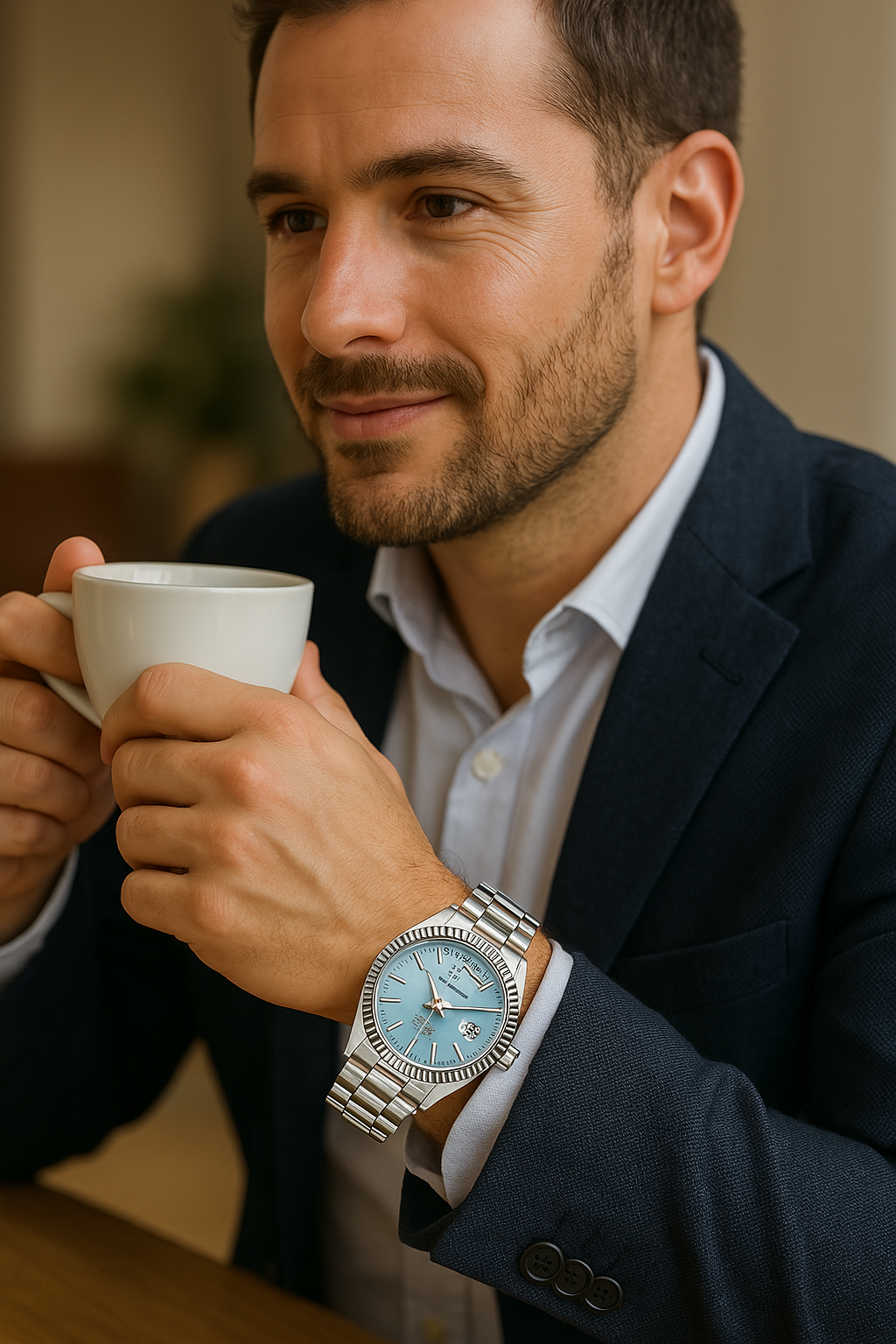 Elegant Men's Watch with Automatic Movement and Date Function