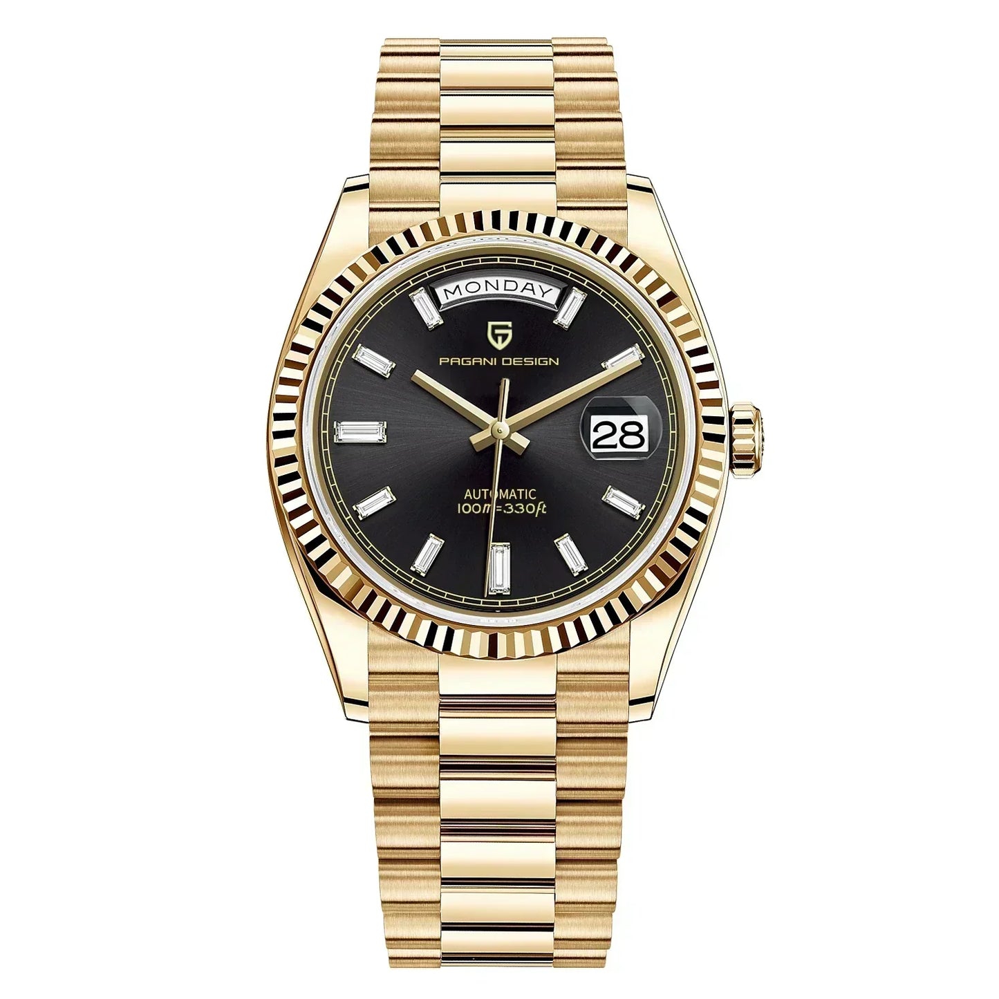 Elegant Men's Watch with Automatic Movement and Date Function
