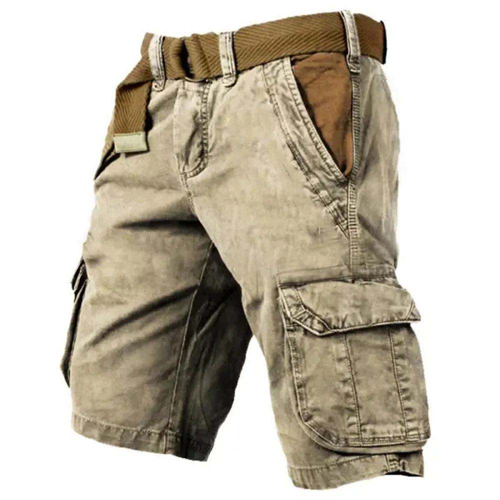 Image of Eli | Men's Cargo Belted Knee Length Shorts