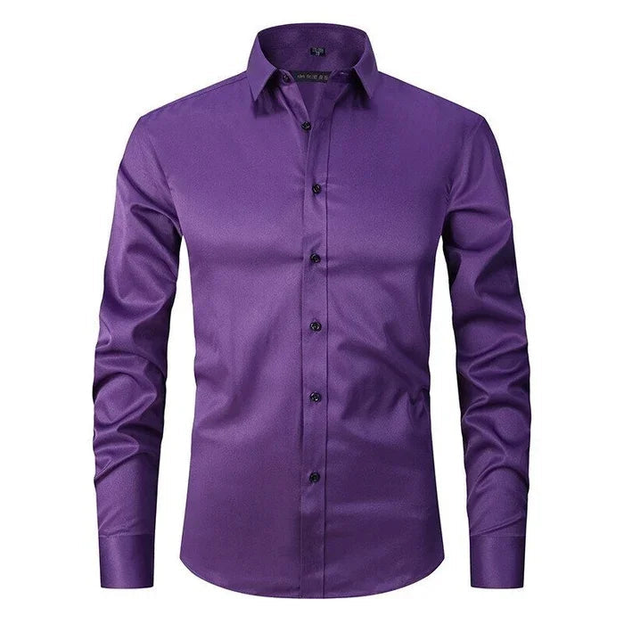 Image of Elijah | Men's Slim-Fit Button-Down Shirt