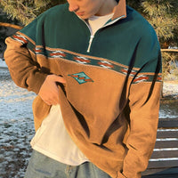 Elijah - Fashionable High Collar Half Zip Pullover
