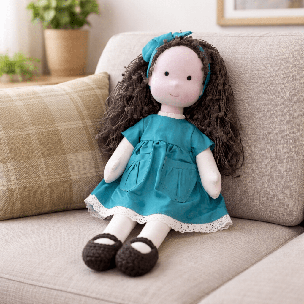 ELORA – Handmade Waldorf Doll Made of Cotton for Creative Play
