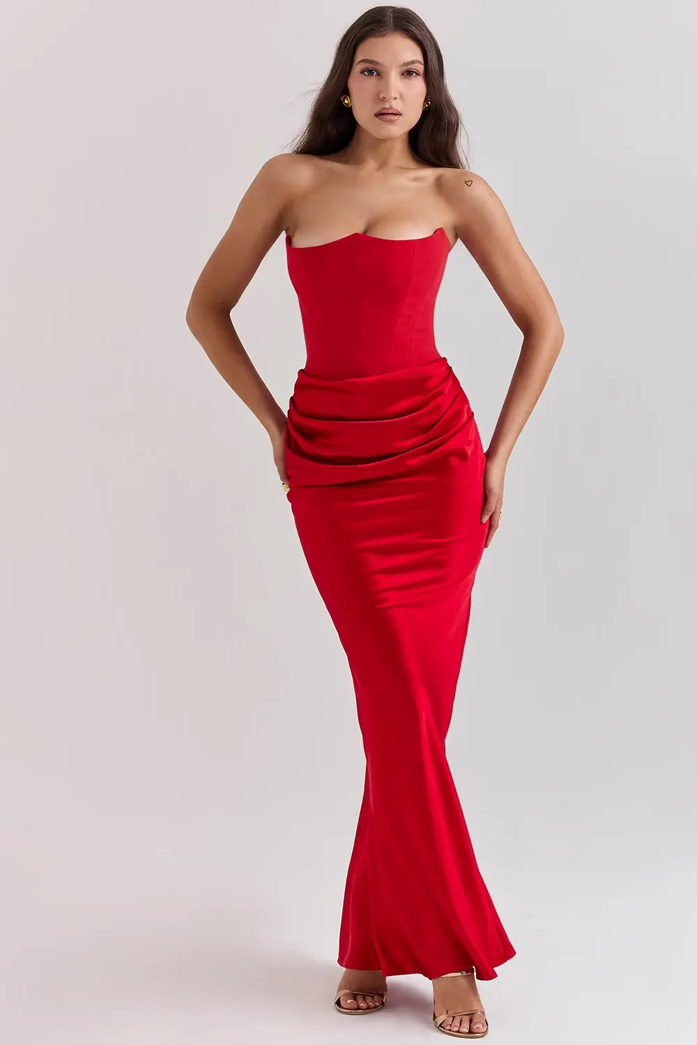 Image of Emily | Women's Strapless Bodycon Maxi Dress