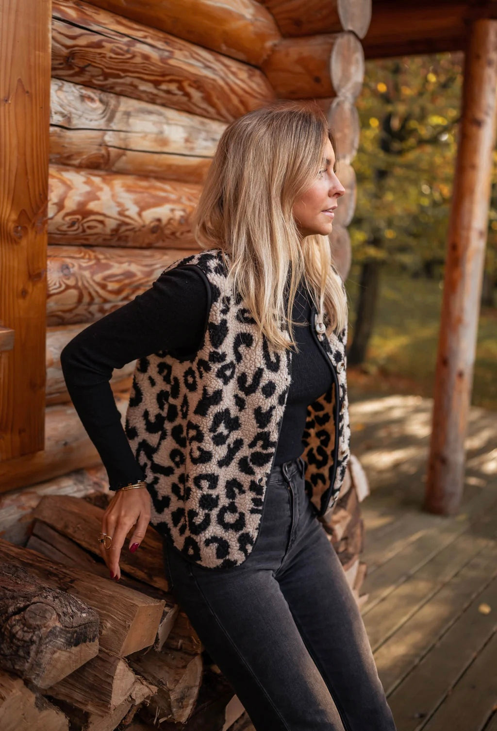 Image of Emma | Women's Leopard Print Sleeveless Vest