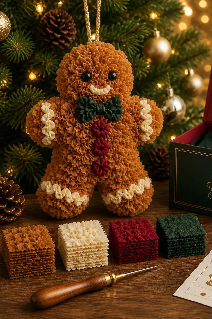Fabric-Poke Snowman Christmas Ornament Kit