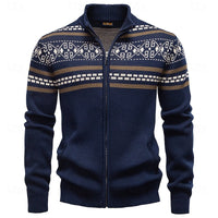 Fair Isle Zip-Up Christmas Cardigan