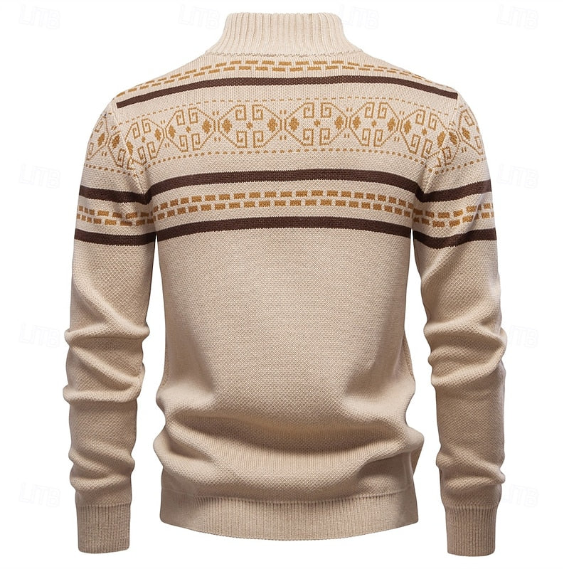 Fair Isle Zip-Up Christmas Cardigan