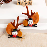 Festive Snowman Antler Hair Clips