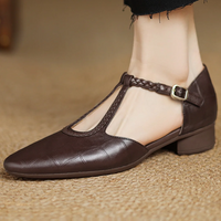 Fiona | Women's T-Strap Flats Shoes