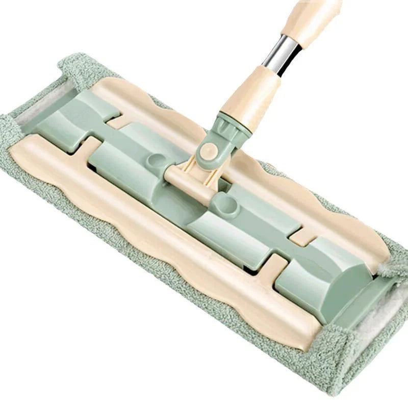 Flat Mop Made of Stainless Steel – With Reusable Microfiber Cloth