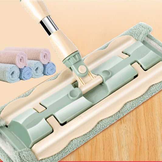 Flat Mop Made of Stainless Steel – With Reusable Microfiber Cloth
