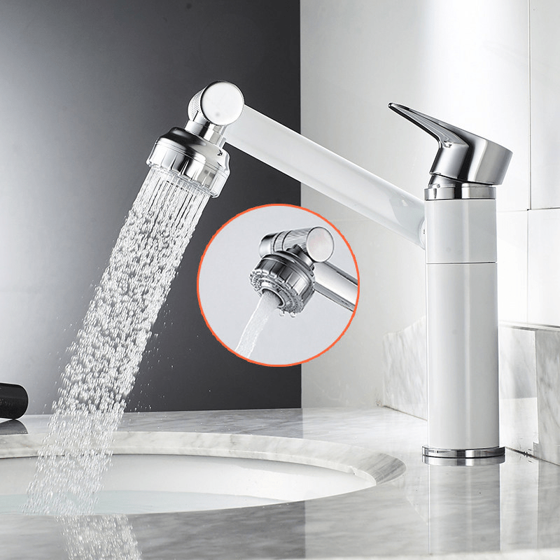 FLEXISPOUT - Flexible 360° tap with spray function for washbasins