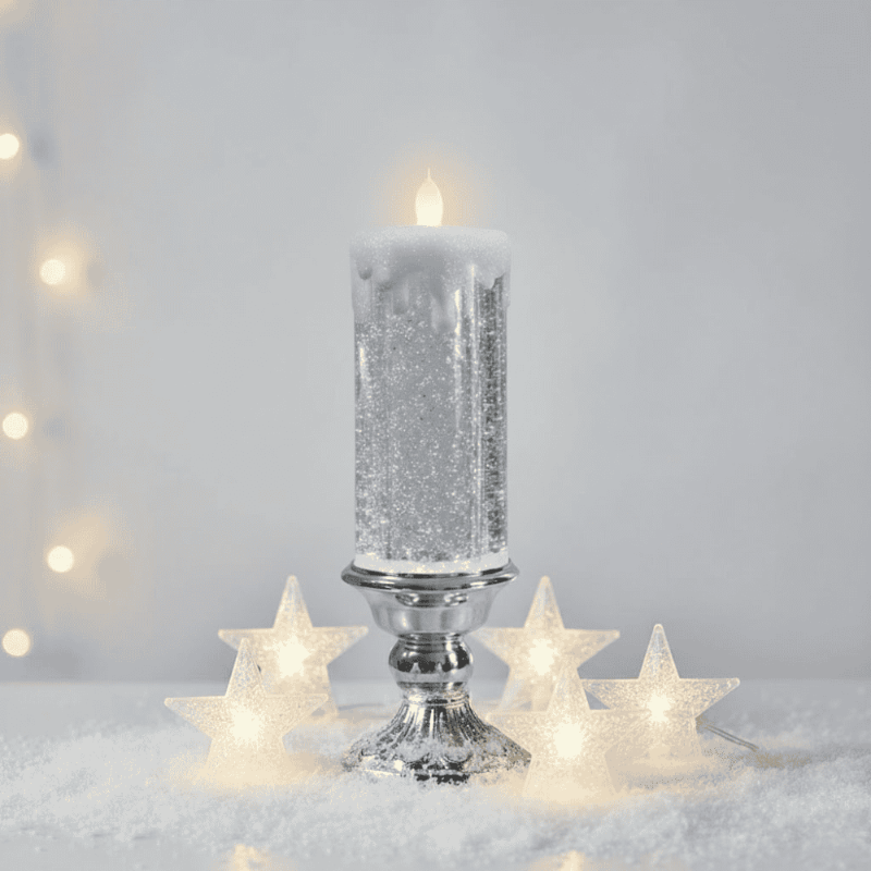 Flickering Glow – Christmas LED Candle for Warm Holiday Decor