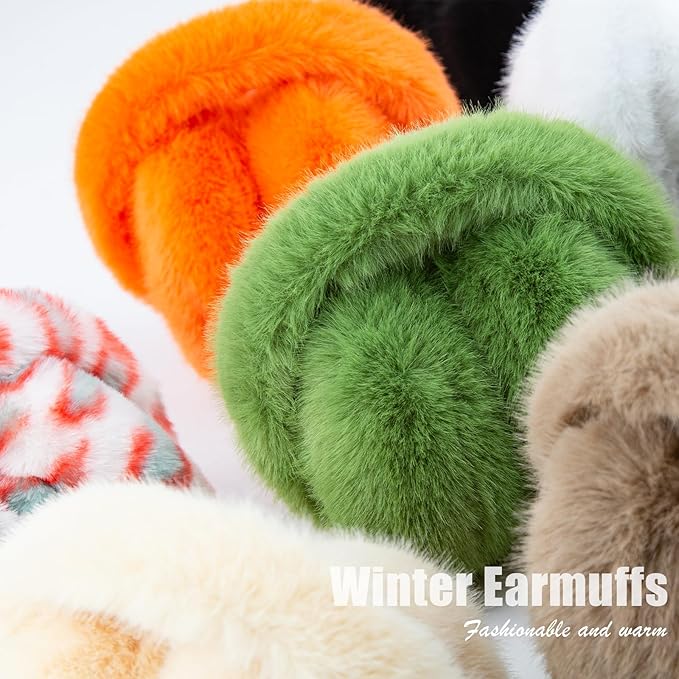 Fluffy Foldable Faux Fur Winter Ear Warmers - FauxSnugs