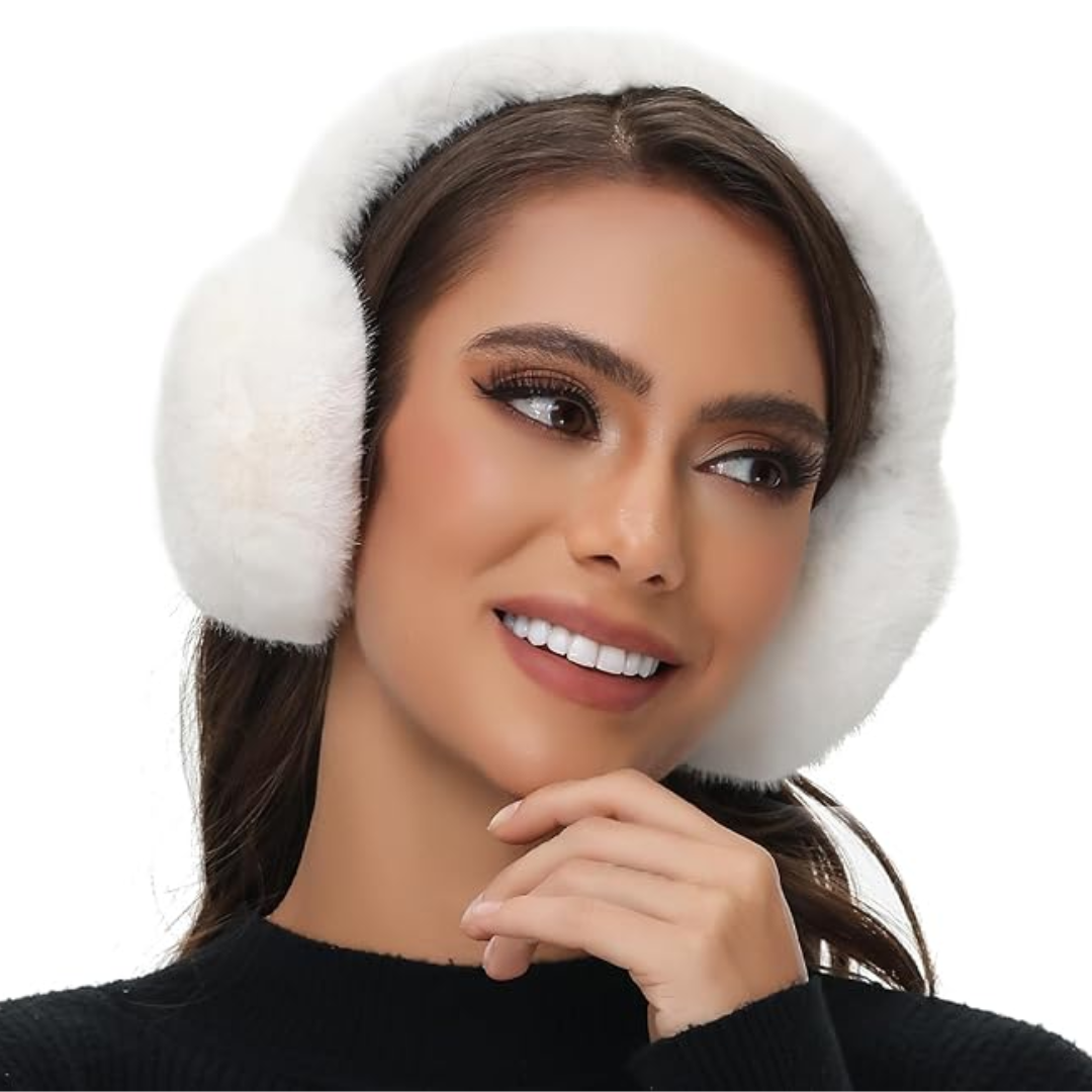 Fluffy Foldable Faux Fur Winter Ear Warmers - FauxSnugs
