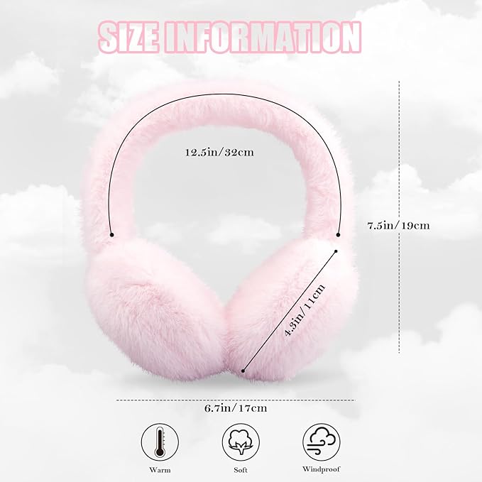 Fluffy Foldable Faux Fur Winter Ear Warmers - FauxSnugs