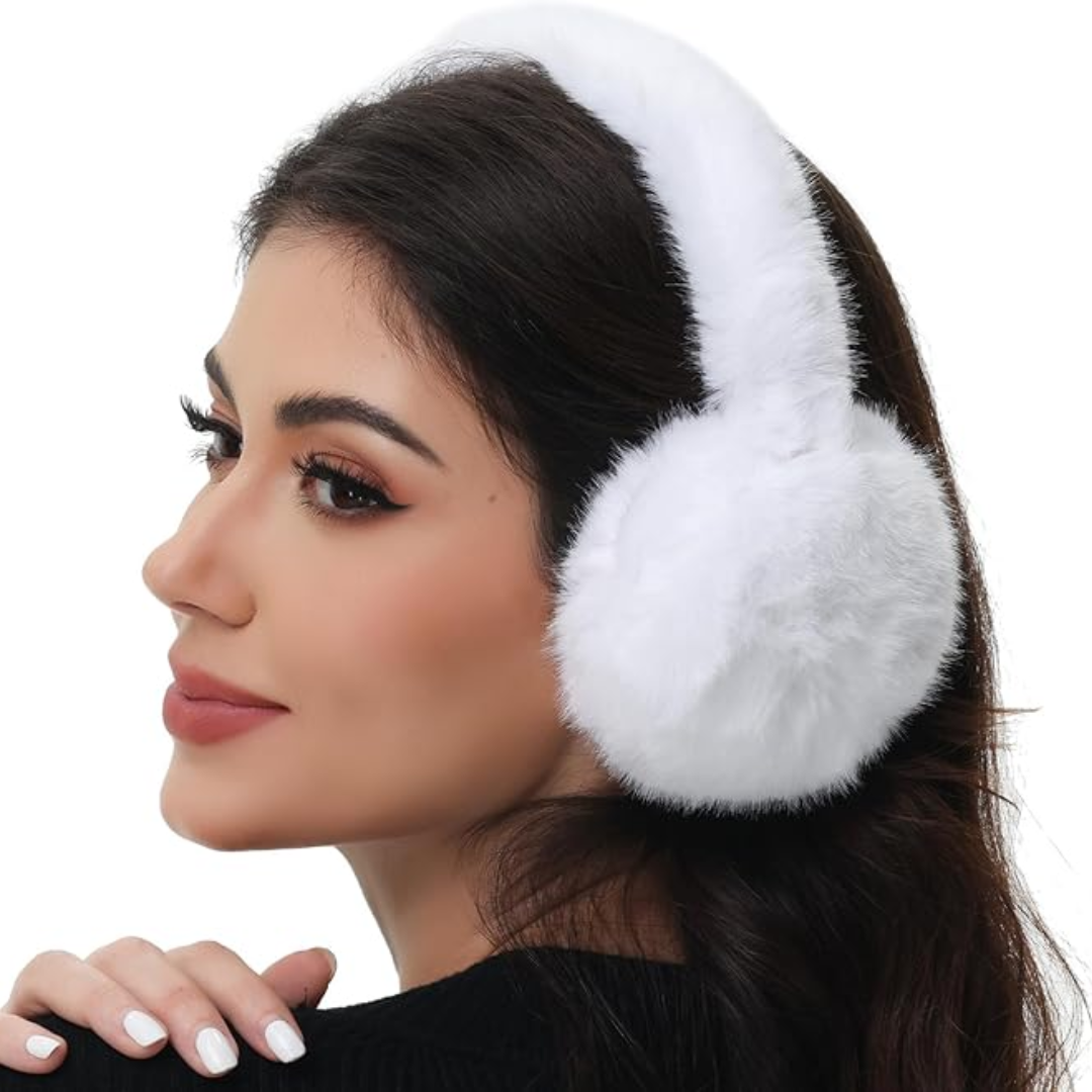 Fluffy Foldable Faux Fur Winter Ear Warmers - FauxSnugs