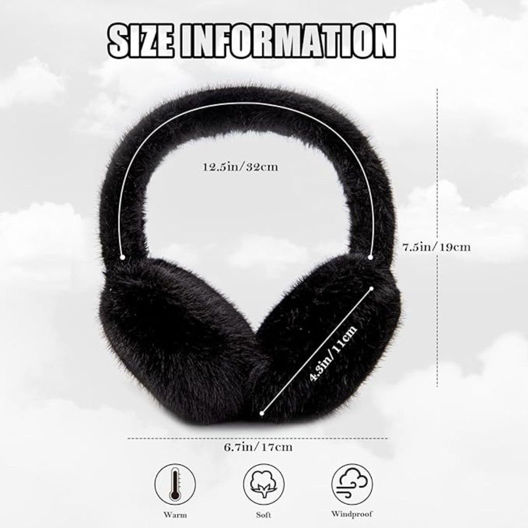 Fluffy Foldable Faux Fur Winter Ear Warmers - FauxSnugs