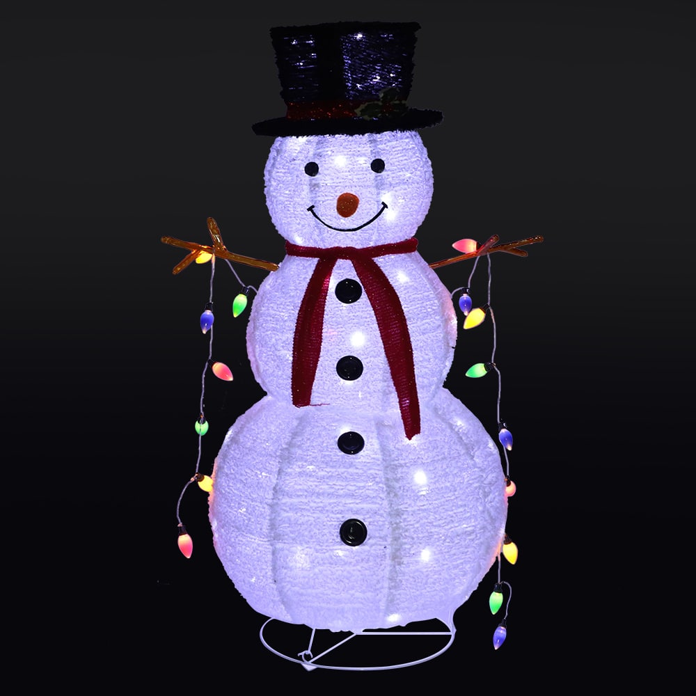 Foldable LED Snowman - 120 cm