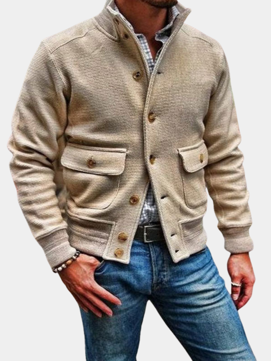 Image of Frank | Men's Button-Front Pocketed Jacket