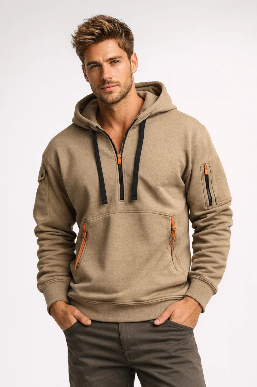 Image of Gabriel | Men's Half-Zip Hoodie