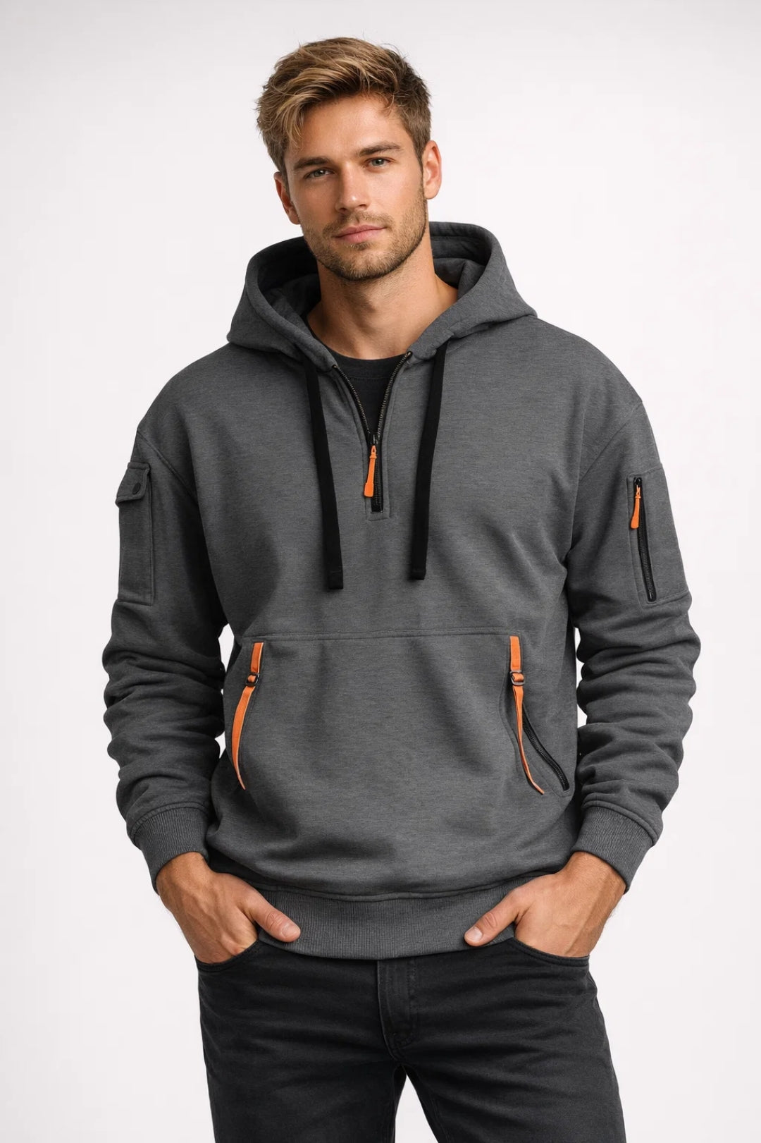 Image of Gabriel | Men's Half-Zip Hoodie