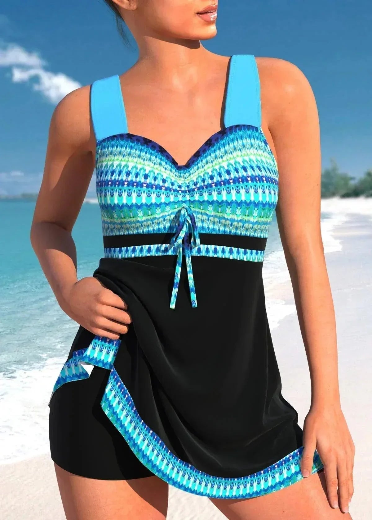 Image of Gabriella | Women's Ruched Bust Swim Dress