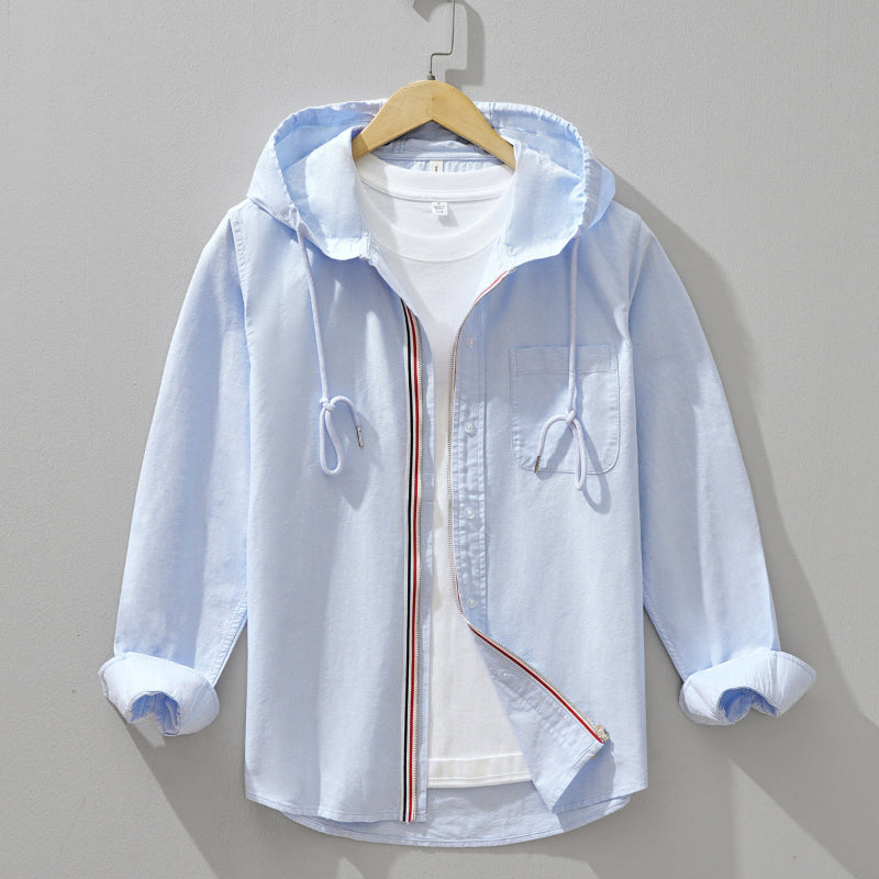 Image of Gage | Men's Button-Down Hooded Shirt