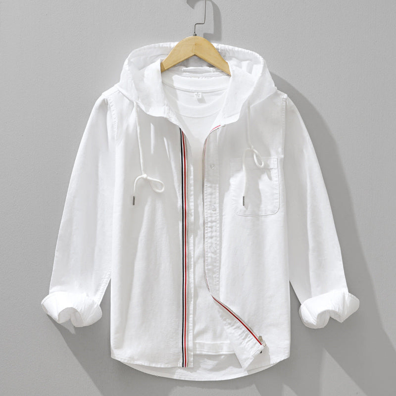 Image of Gage | Men's Button-Down Hooded Shirt