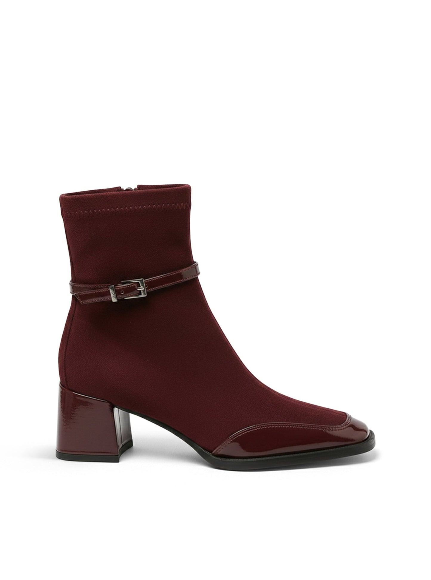 Image of Gail | Women's Block Heel Patent Leather Ankle Boots