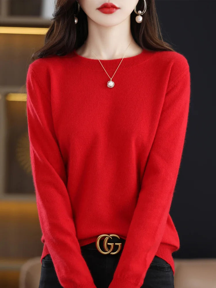 Image of Gail | Women's Fitted Crew Neck Sweater
