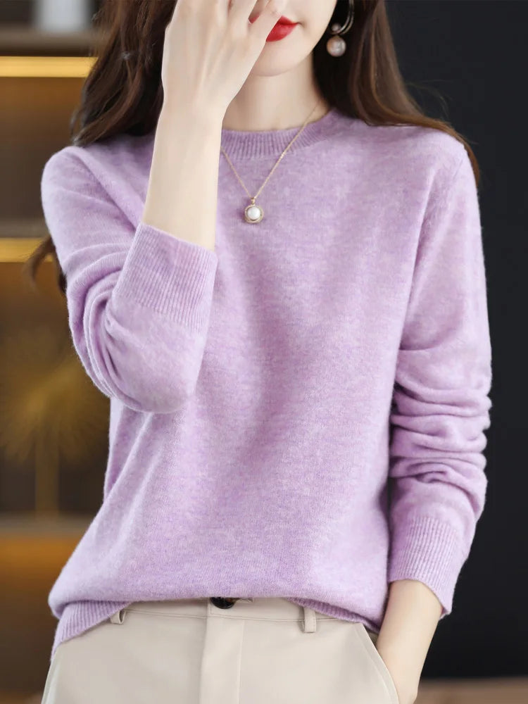 Image of Gail | Women's Fitted Crew Neck Sweater