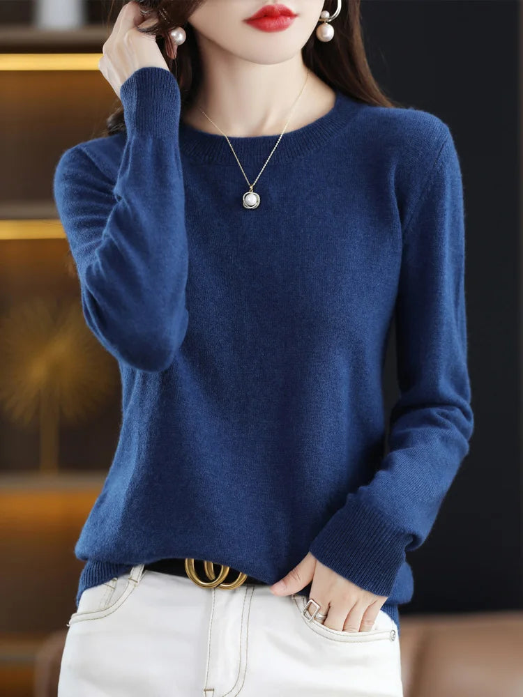 Image of Gail | Women's Fitted Crew Neck Sweater