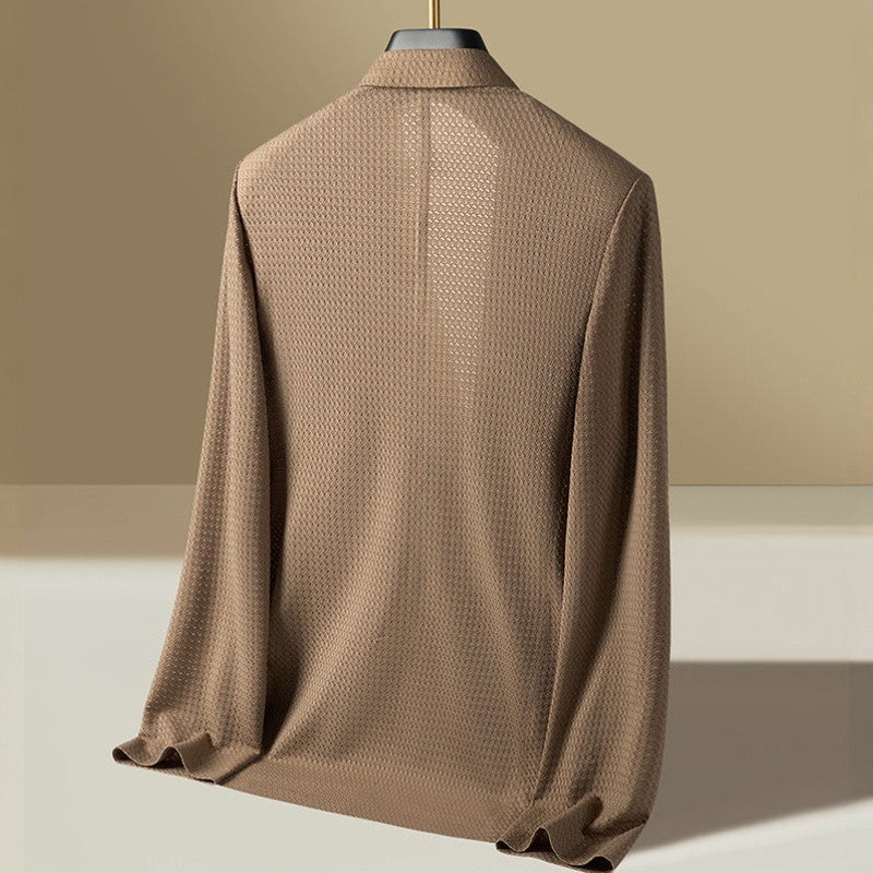 Image of Garrett | Men's Single-Breasted Textured Blazer