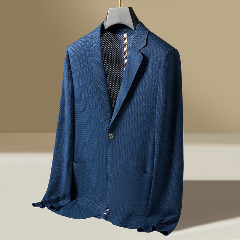 Image of Garrett | Men's Single-Breasted Textured Blazer