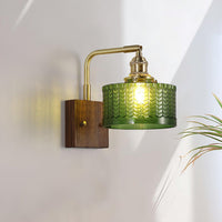 Artistic Glass & Wood Wall Sconce for Cozy Ambiance