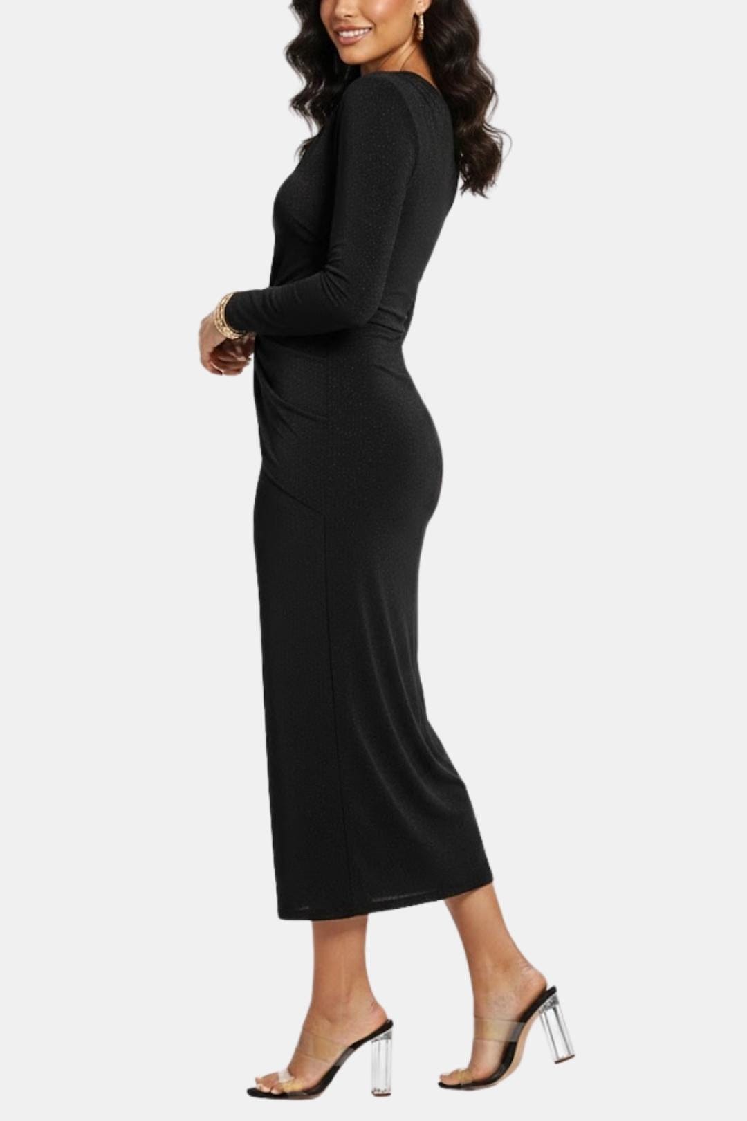 Image of Geraldine | Women's One Shoulder Fitted Midi Dress