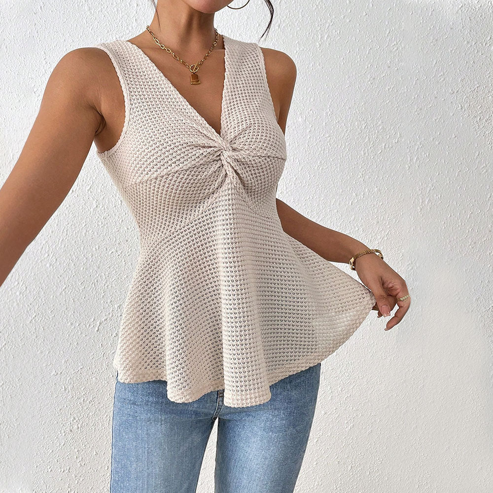 Image of Geraldine | Women's Sleeveless Peplum Top